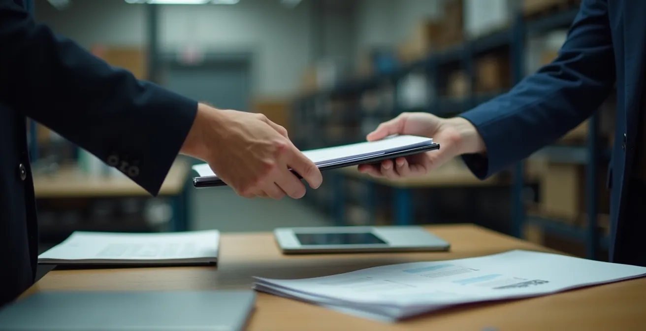 Jeune professionnel présentant son portfolio à un employeur potentiel